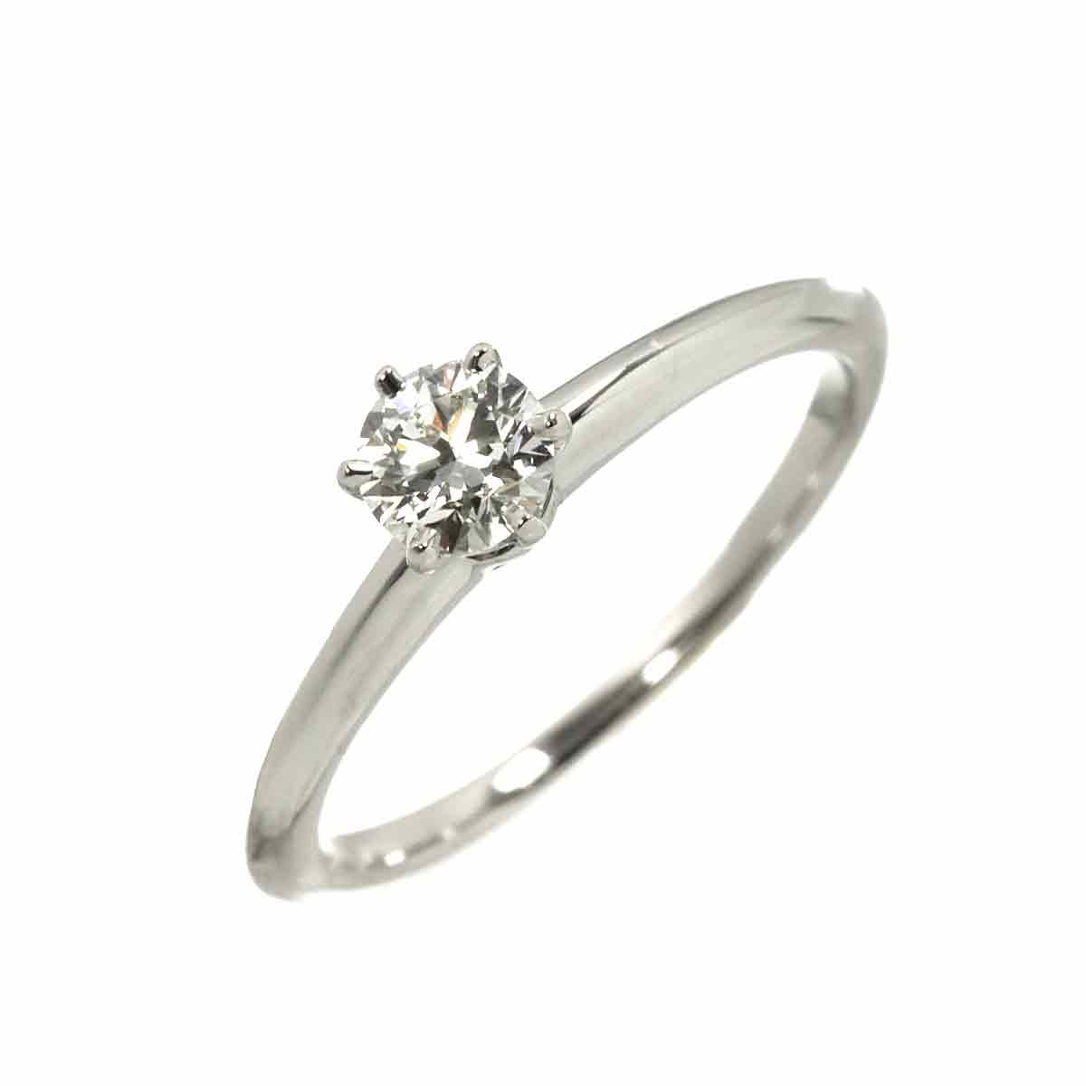 Diamond 0.46ct I/IF/3EX Ring Pt Platinum Size7.75-8(US)