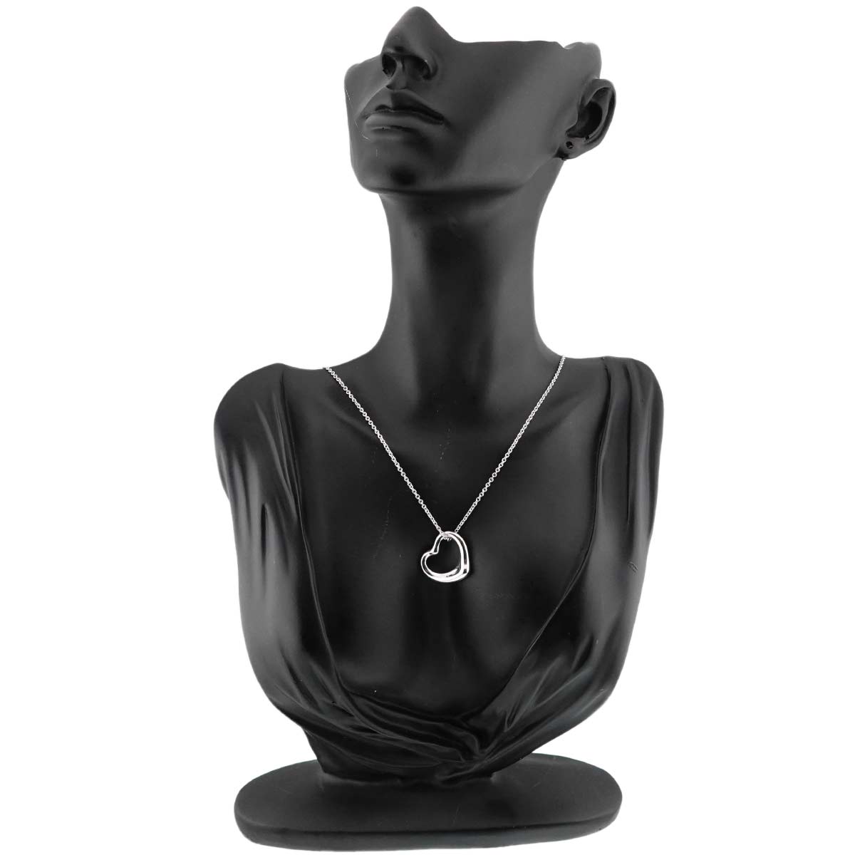 Open Heart Necklace Platinum