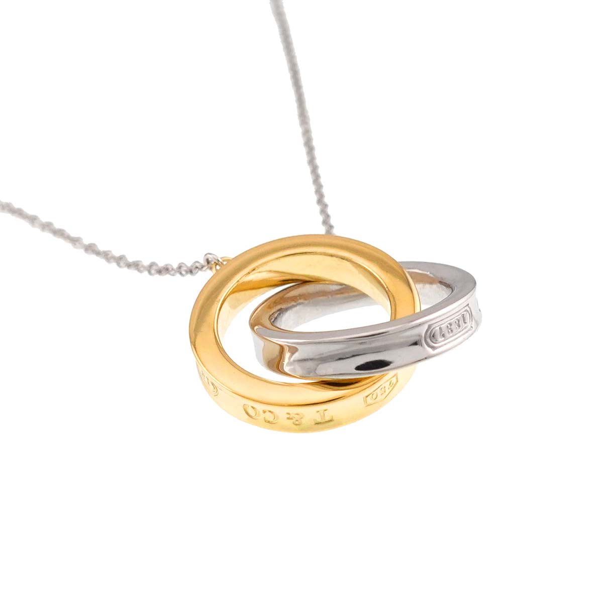 1837 Interlocking Necklace SV Silver 925 18K YG 750