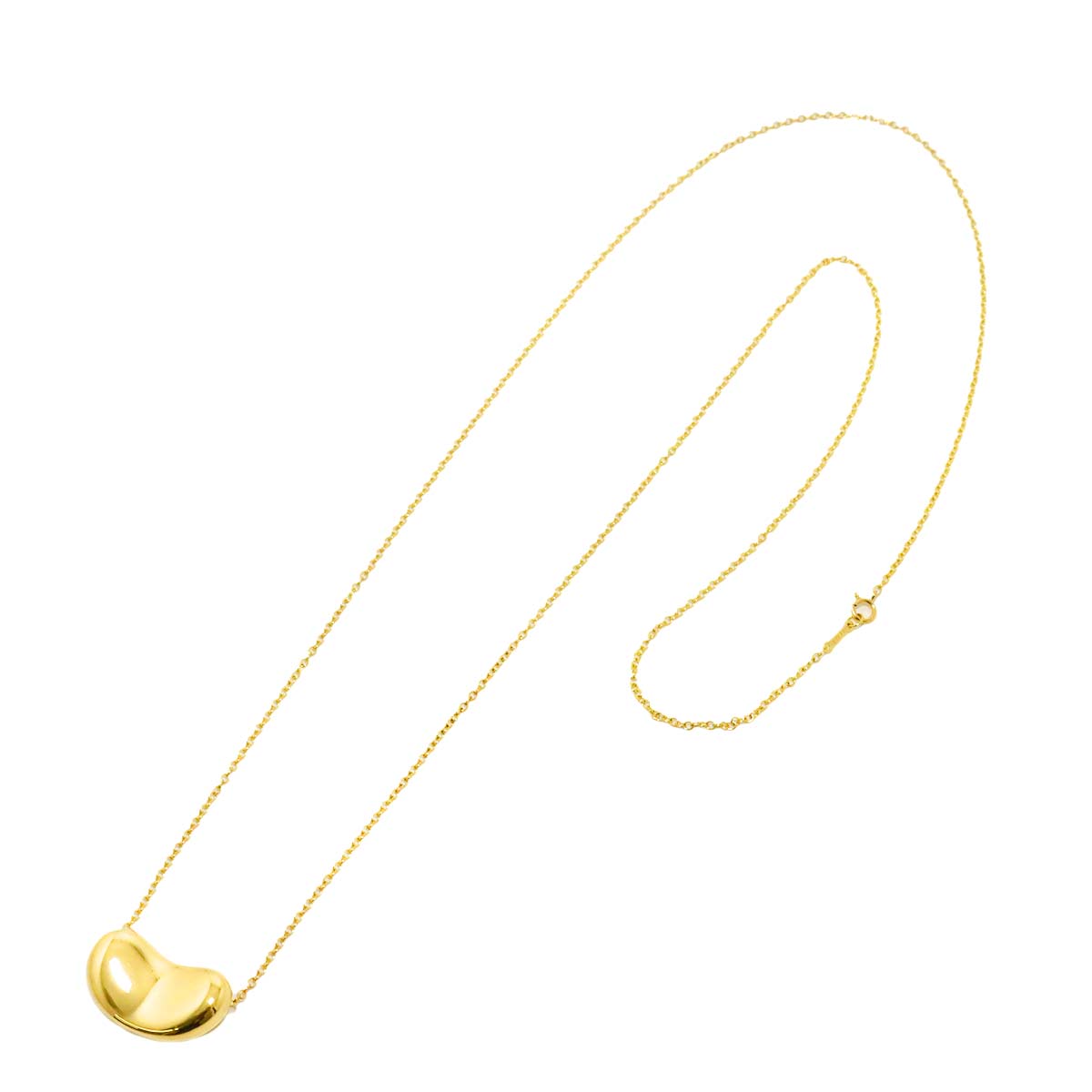 Bean Long Necklace 18K Yellow Gold 750