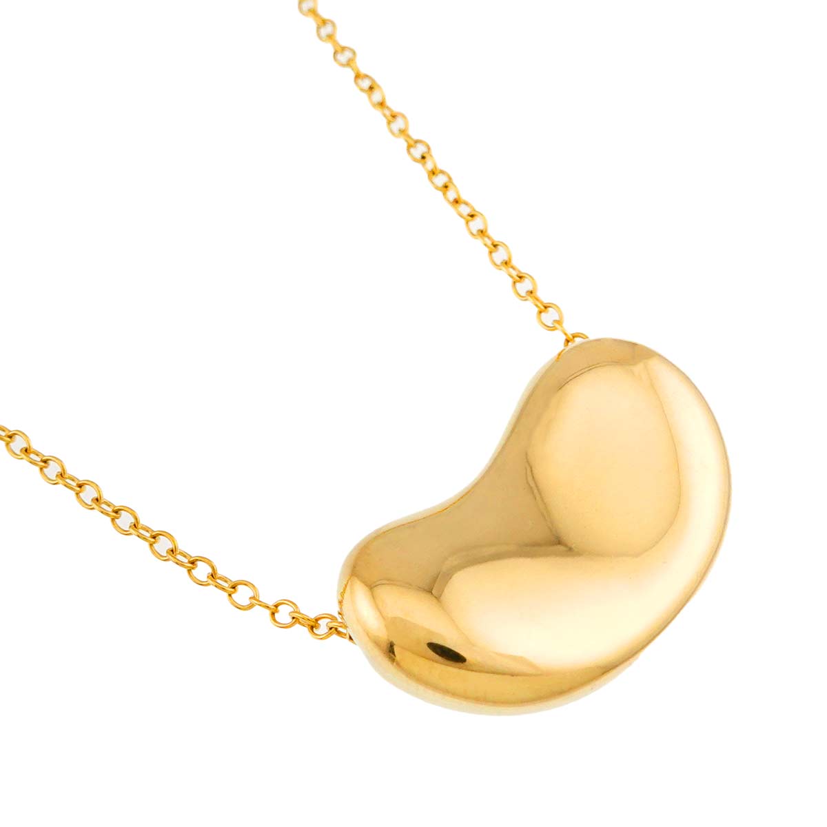 Bean Long Necklace 18K Yellow Gold 750