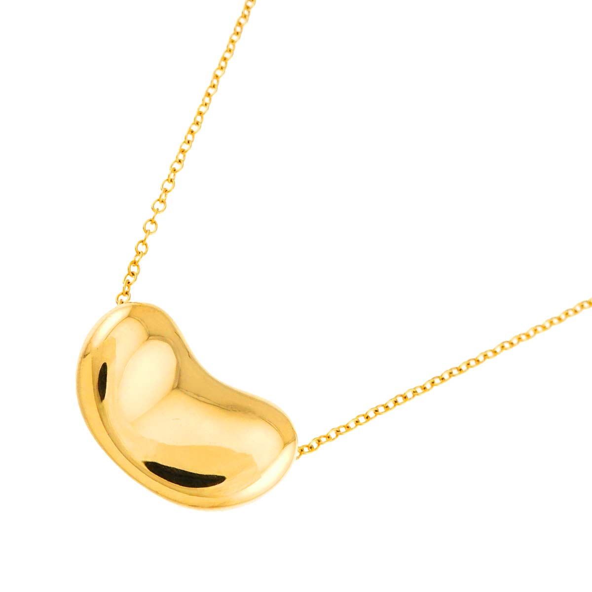 Bean Long Necklace 18K Yellow Gold 750