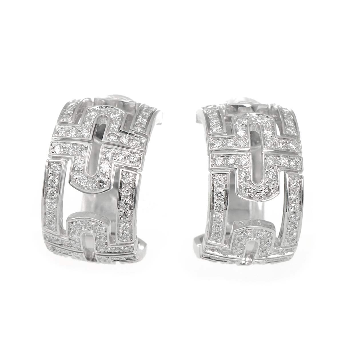 Parentesi Diamond Earrings Clip on 18K WG 750