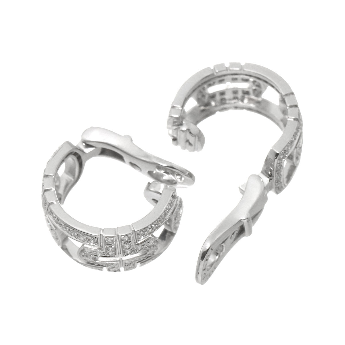 Parentesi Diamond Earrings Clip on 18K WG 750
