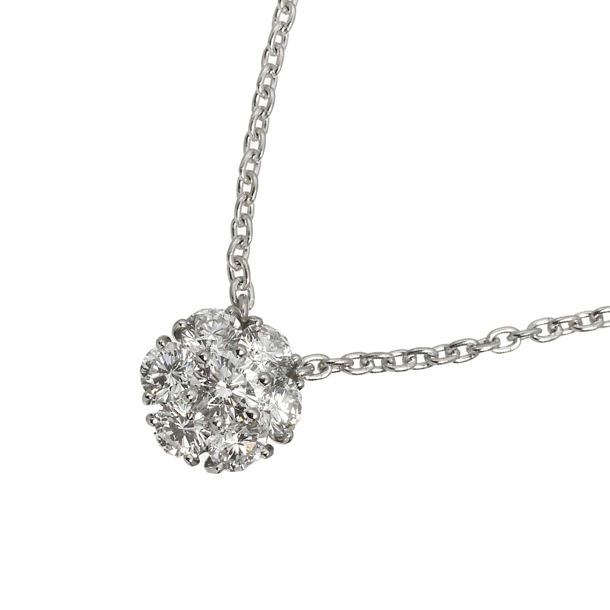 Fleurette Diamond Necklace Pt Platinum