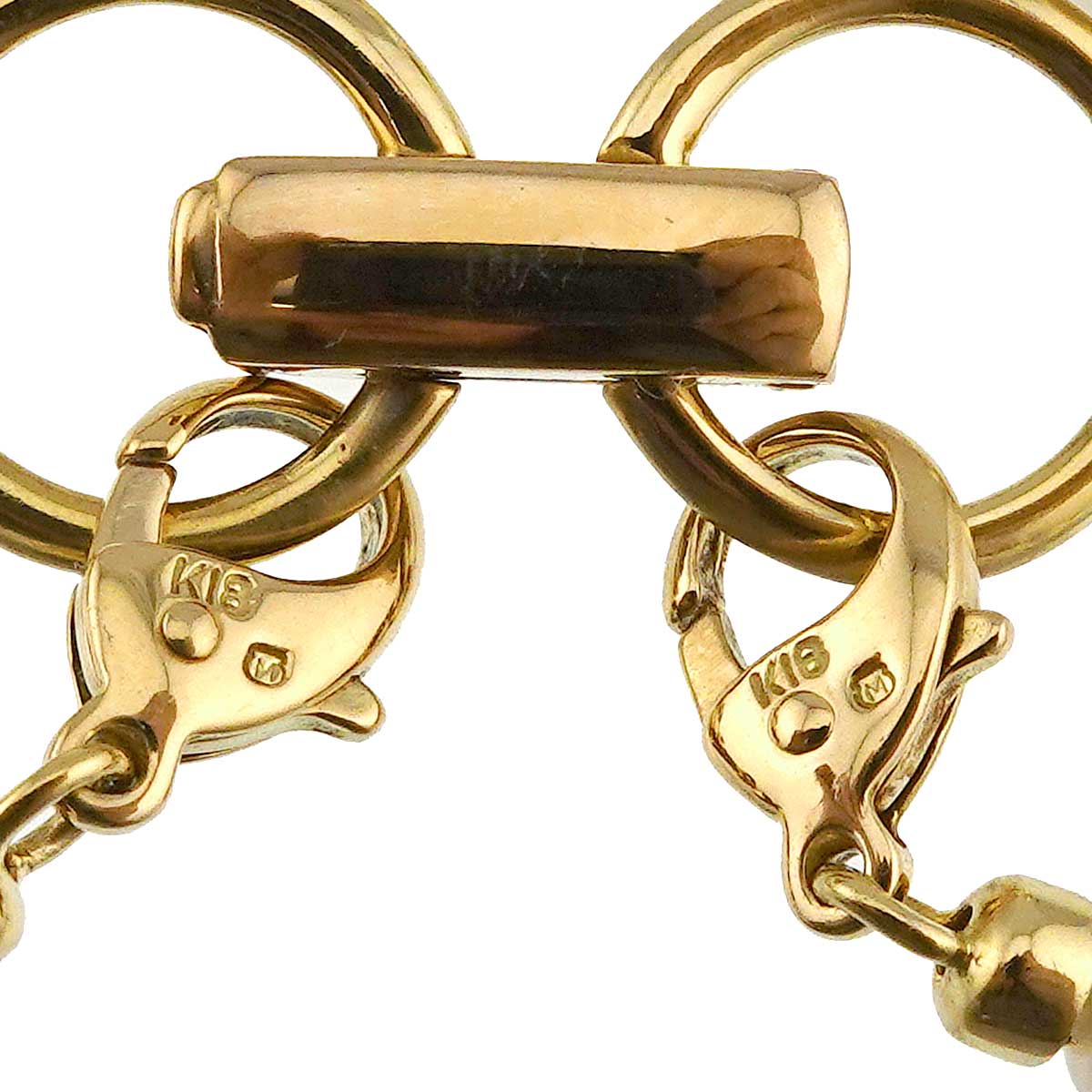 Akoya Pearl 7.3-3.4mm Necklace 18K YG Yellow Gold 750