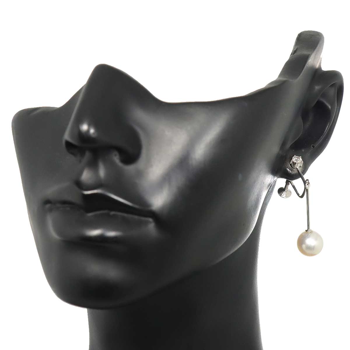 Akoya Pearl Diamond 0.12ct/0.12ct Earrings 18K WG 750