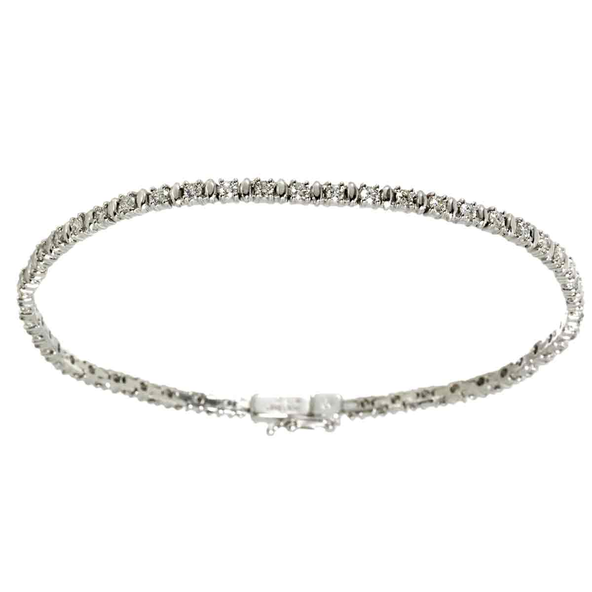 Diamond 1.50ct Bracelet 18K White Gold 750