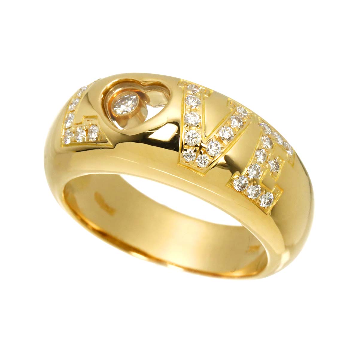 Happy Diamond LOVE Ring 18K YG 750 Size5.75-6(US)
