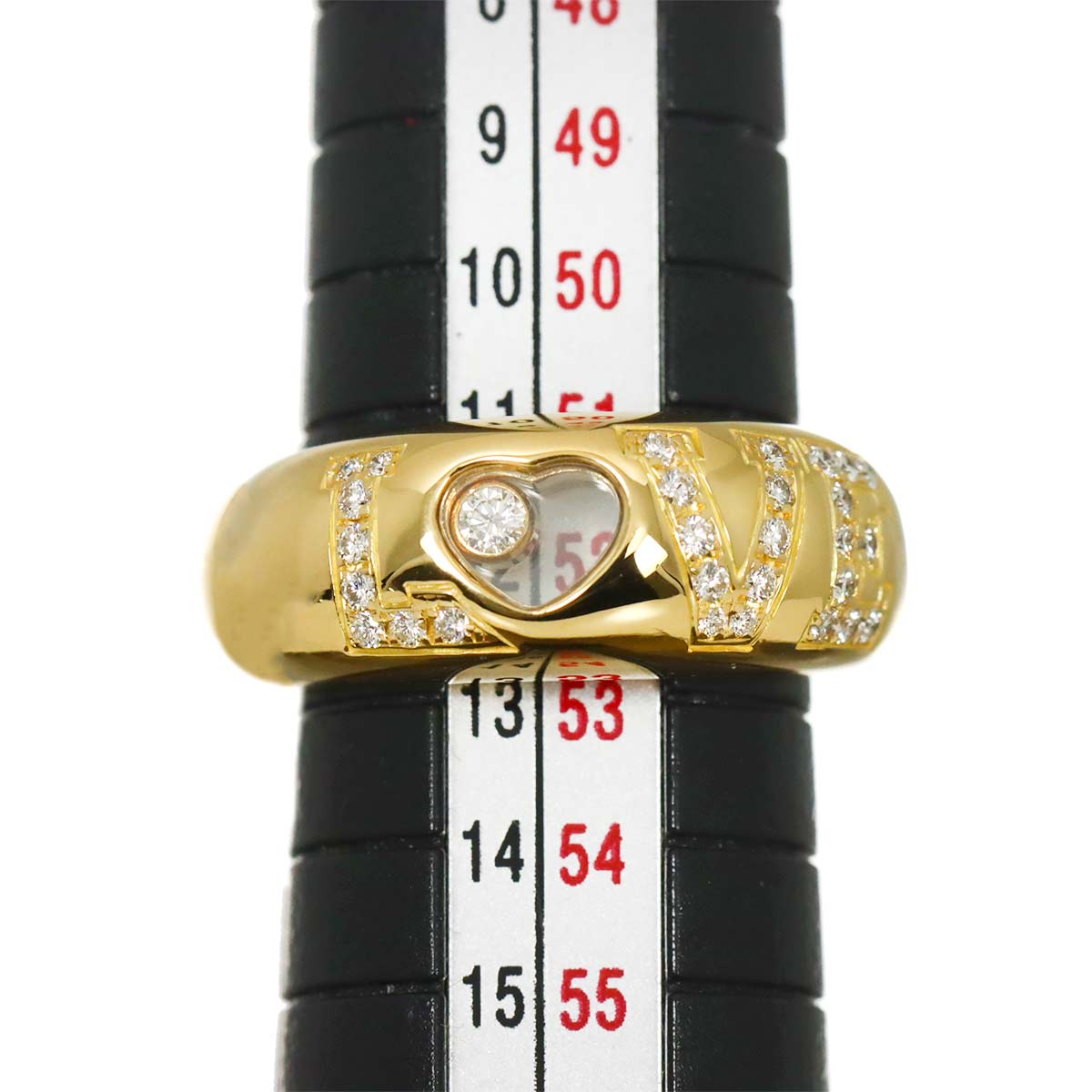 Happy Diamond LOVE Ring 18K YG 750 Size5.75-6(US)