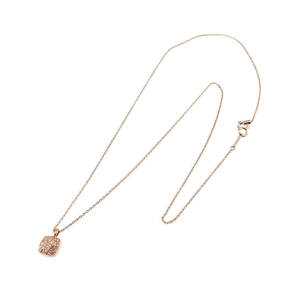 Diamond 0.11ct Necklace 18K PG 750