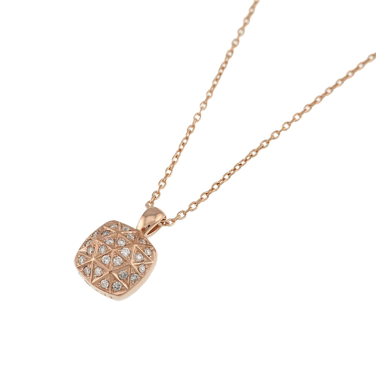 Diamond 0.11ct Necklace 18K PG 750