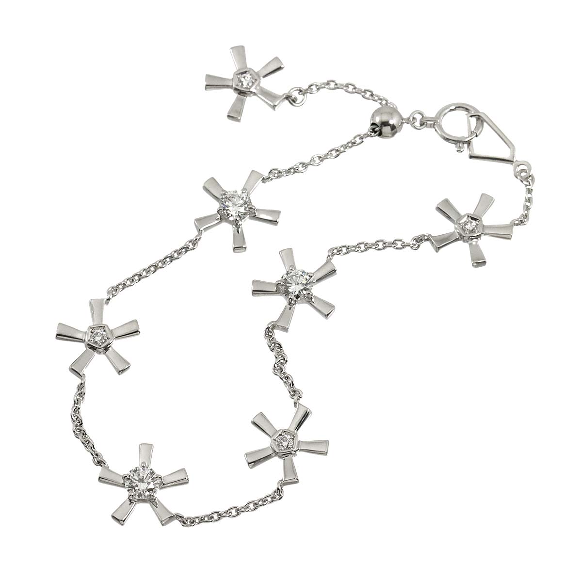 Diamond 0.72ct/0.08ct Bracelet 18K White Gold 750