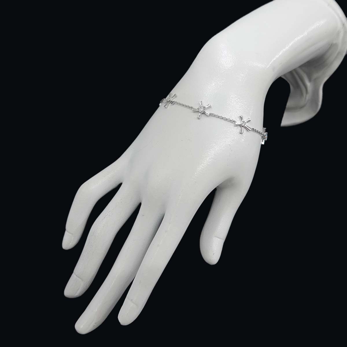 Diamond 0.72ct/0.08ct Bracelet 18K White Gold 750