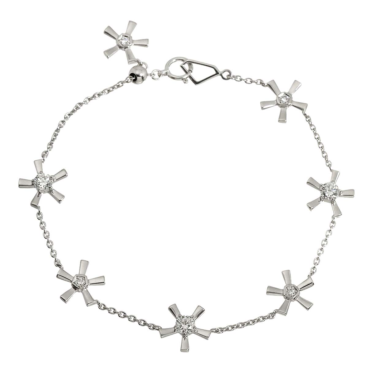 Diamond 0.72ct/0.08ct Bracelet 18K White Gold 750