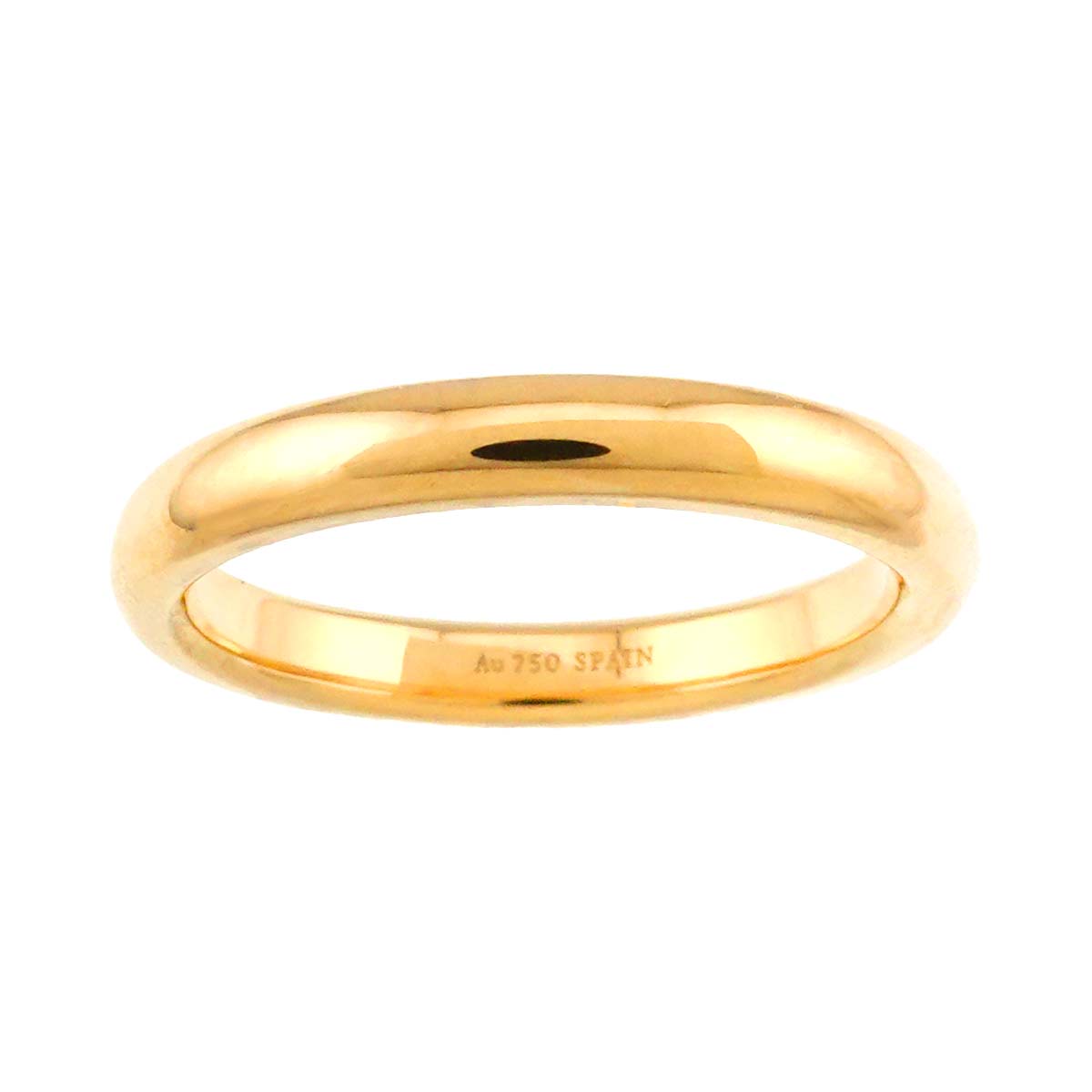 Stacking Band Ring 18K Yellow Gold 750 Size5.25-5.5(US)