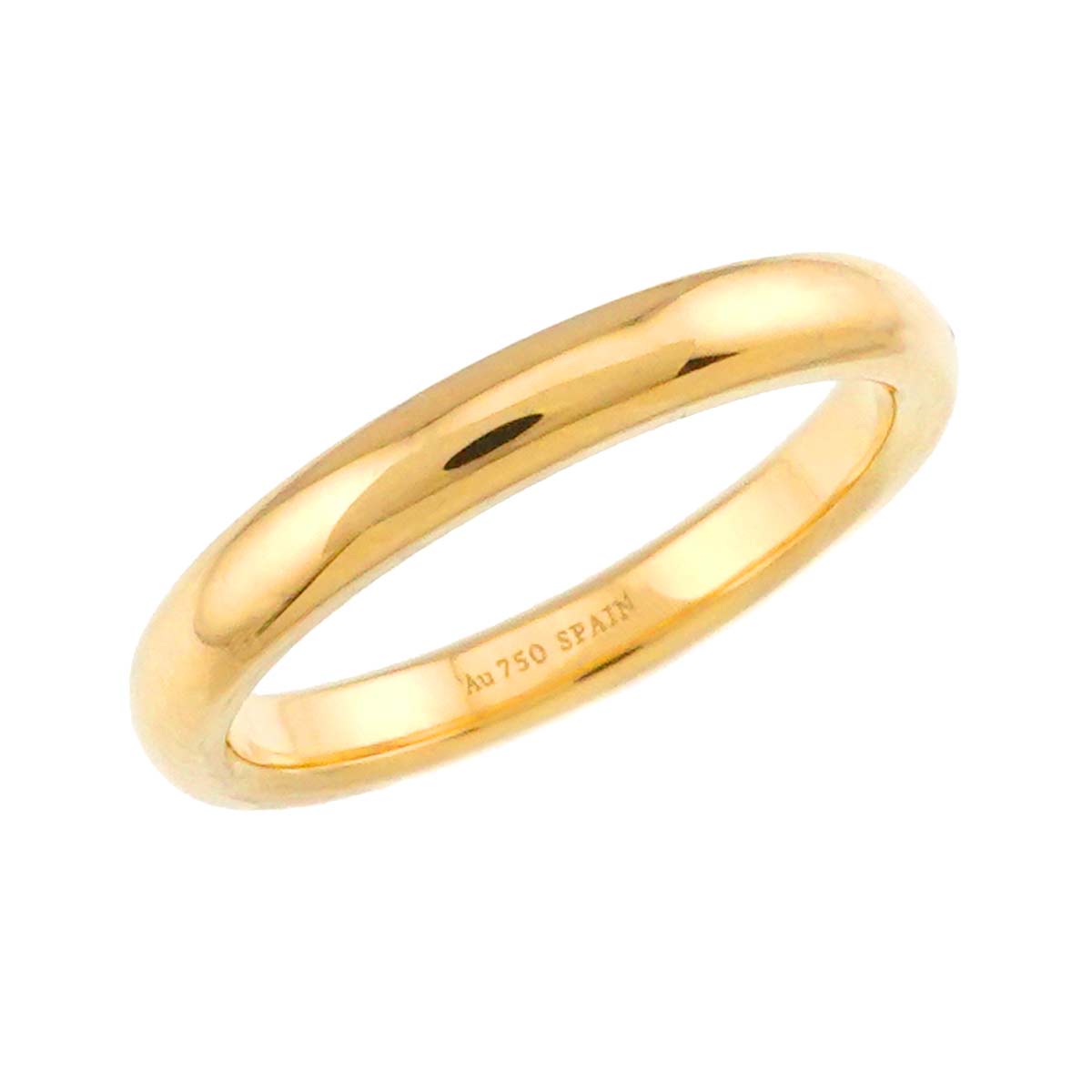 Stacking Band Ring 18K Yellow Gold 750 Size5.25-5.5(US)
