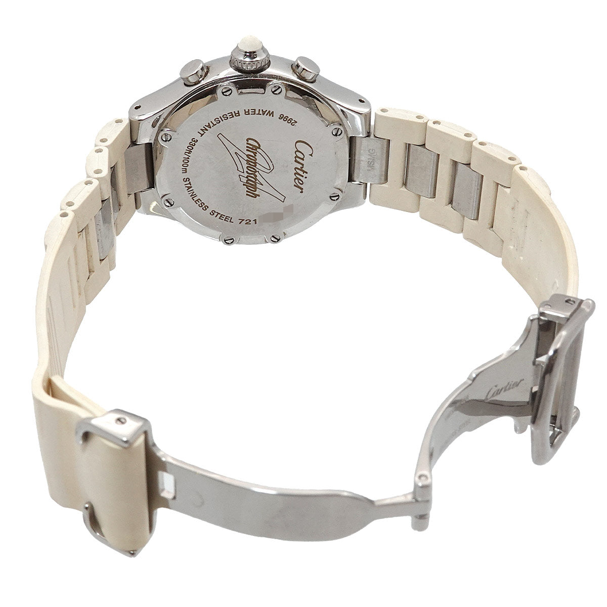 Must 21 Chronoscaph W10197U2 Quartz White Dial Ladies Watch