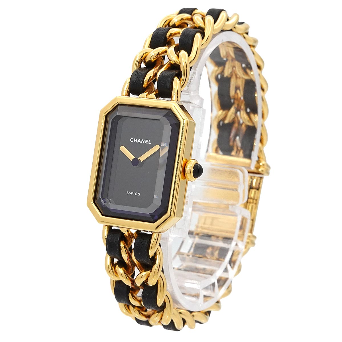 Premiere Size L H0001 Vintage Quartz Black Dial Ladies Watch