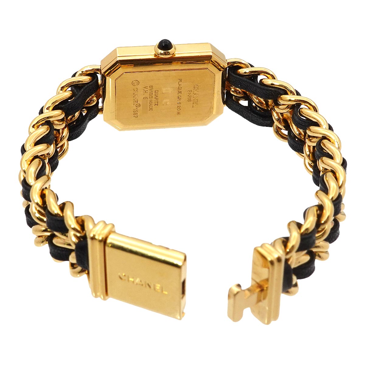 Premiere Size L H0001 Vintage Quartz Black Dial Ladies Watch