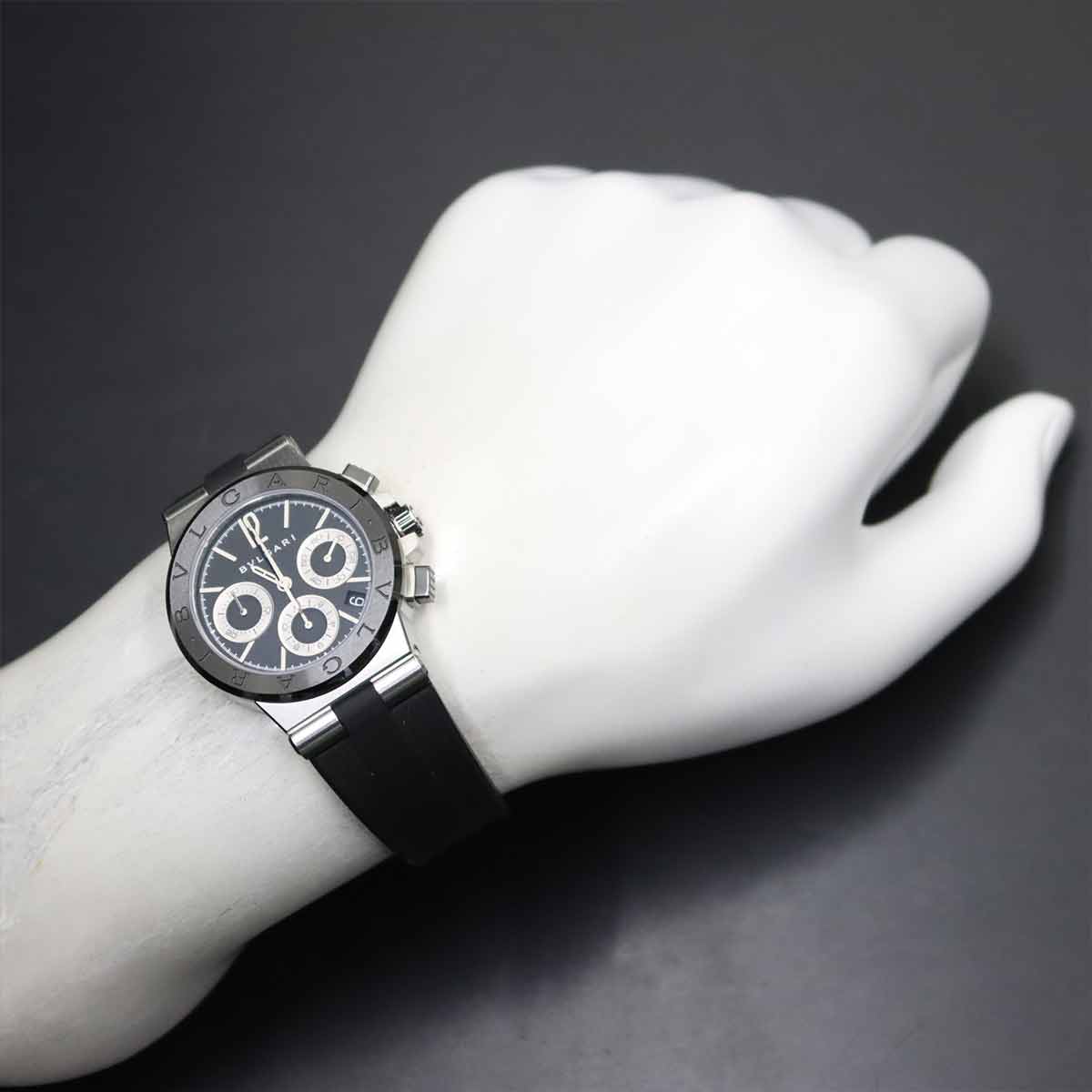 Diagono Chronograph DG37SCCH Date Automatic Black Dial Watch