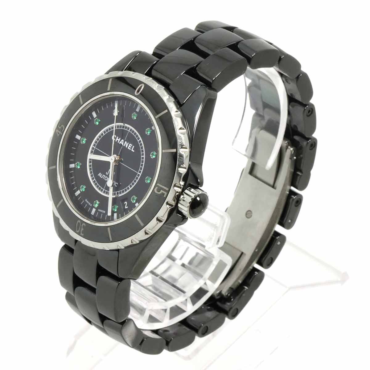 J12 H2131 Automatic 12P emerald Date Black Dial Mens Watch