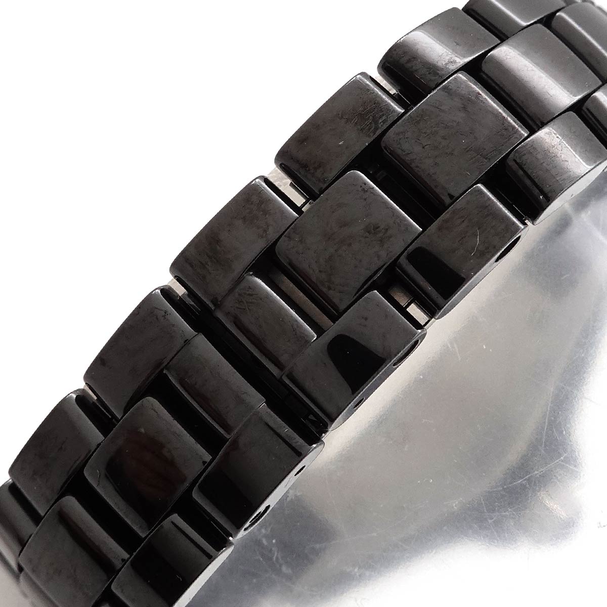 J12 33mm H2122 Quartz Diamond Date Black Dial Ladies Watch