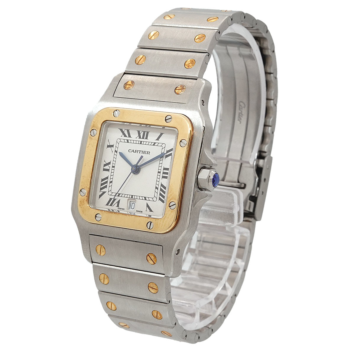 Santos Galbee LM Quartz YG Cream Dial Mens Watch