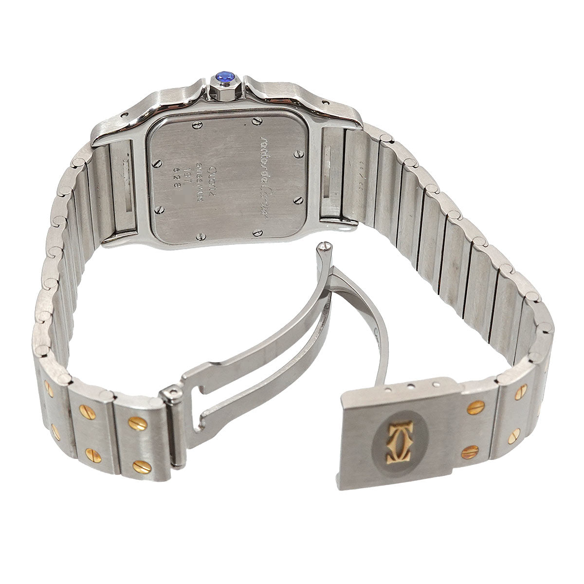 Santos Galbee LM Quartz YG Cream Dial Mens Watch