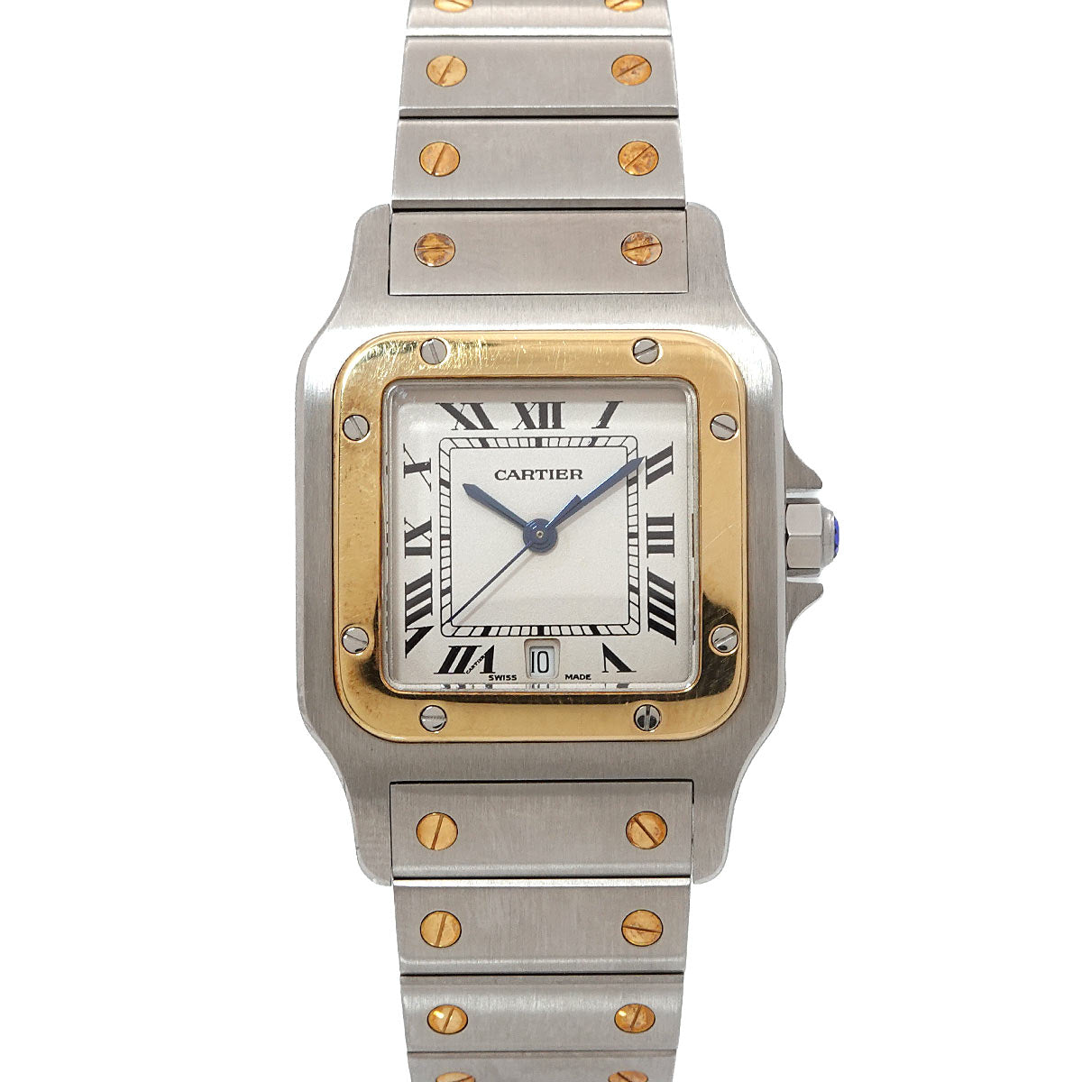 Santos Galbee LM Quartz YG Cream Dial Mens Watch