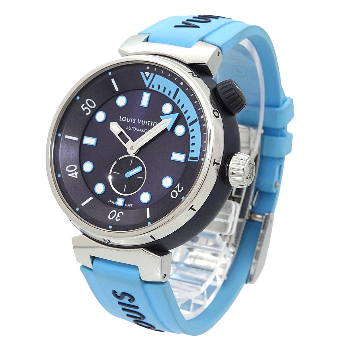 Tambour QA121 Automatic Blue Dial Mens Watch