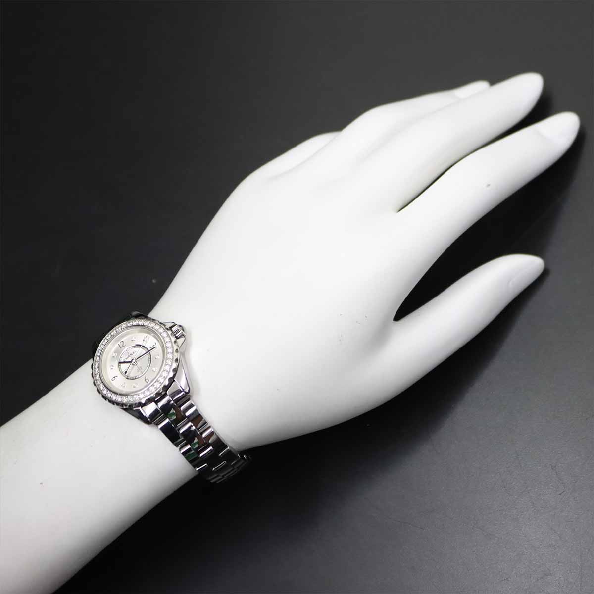 J12 Chromatic H3402 Quartz Gray Dial Ceramic Ladies Watch