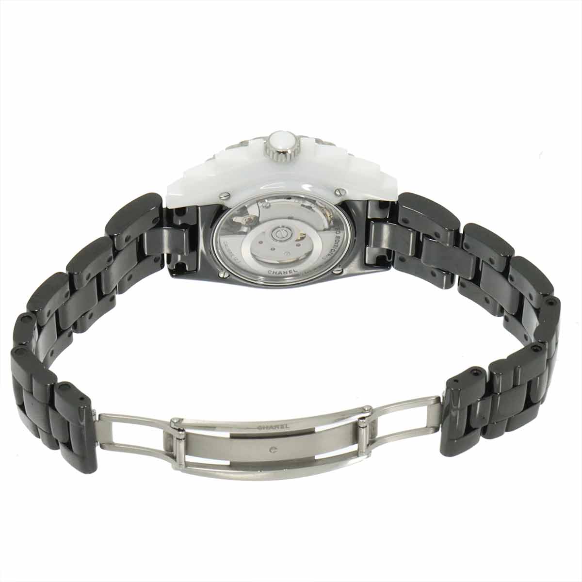 J12 H7988 Diamond Automatic Black White Dial Mens Watch