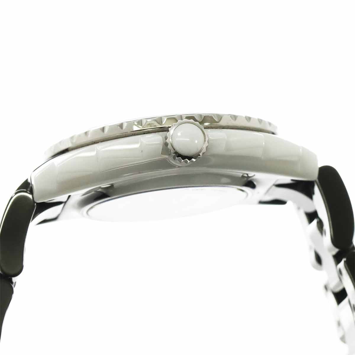 J12 H7988 Diamond Automatic Black White Dial Mens Watch