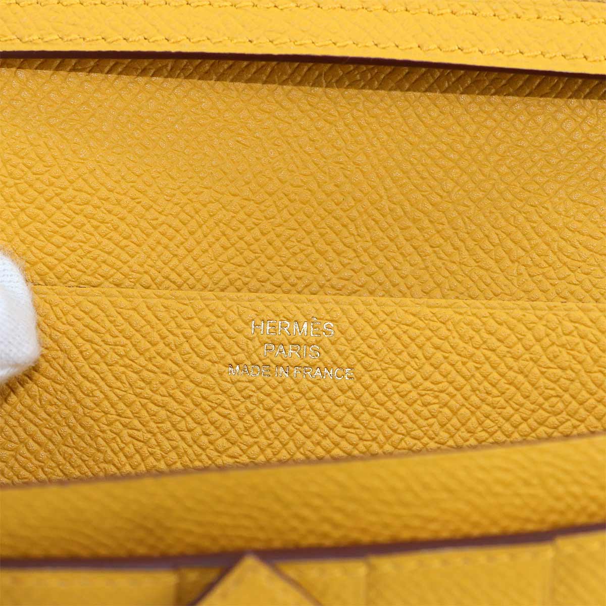Bearn Souffle Long Wallet Epsom Jaune ambre Purse