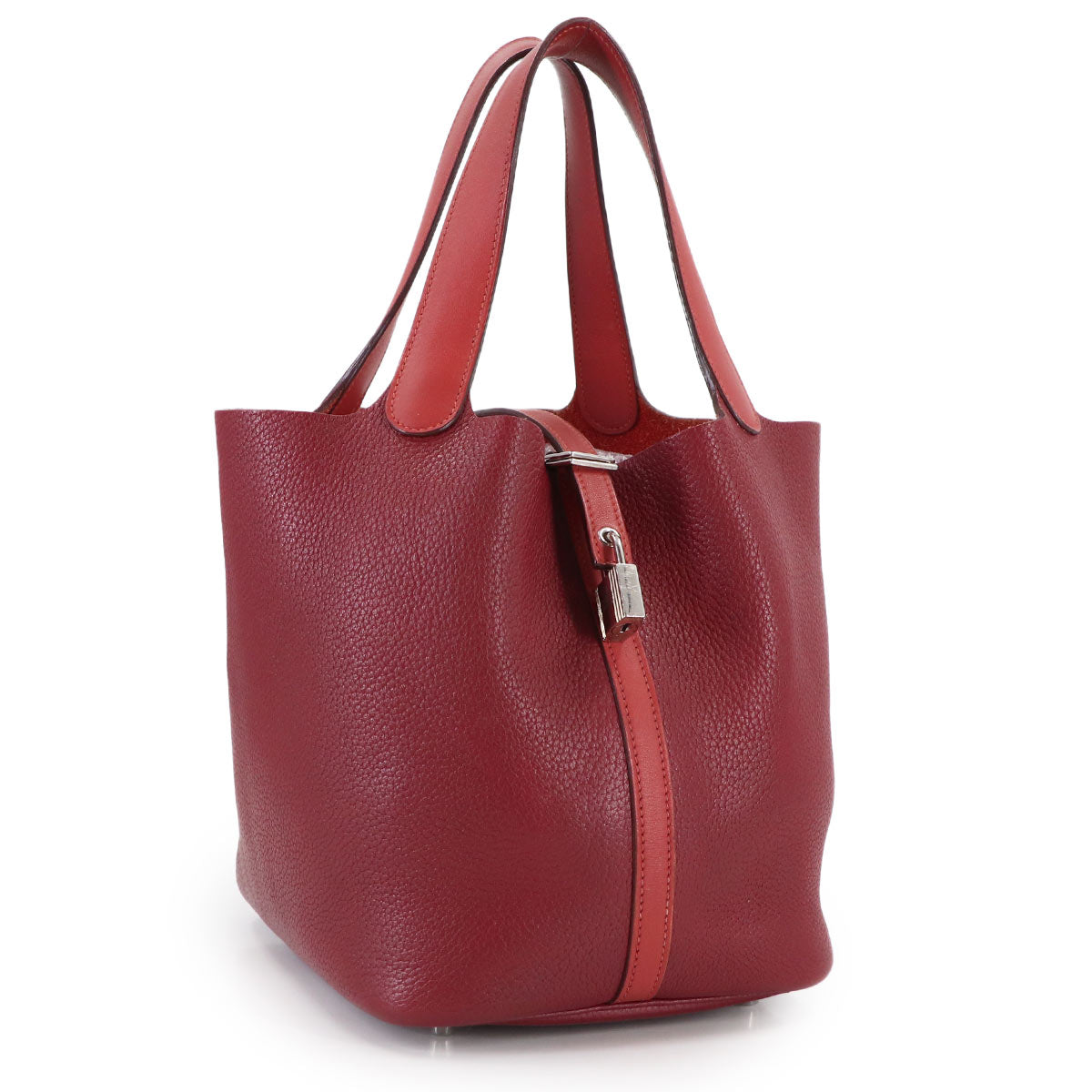 Picotin Lock Touch MM Hand Bag Taurillon Clemence Swift Rouge H