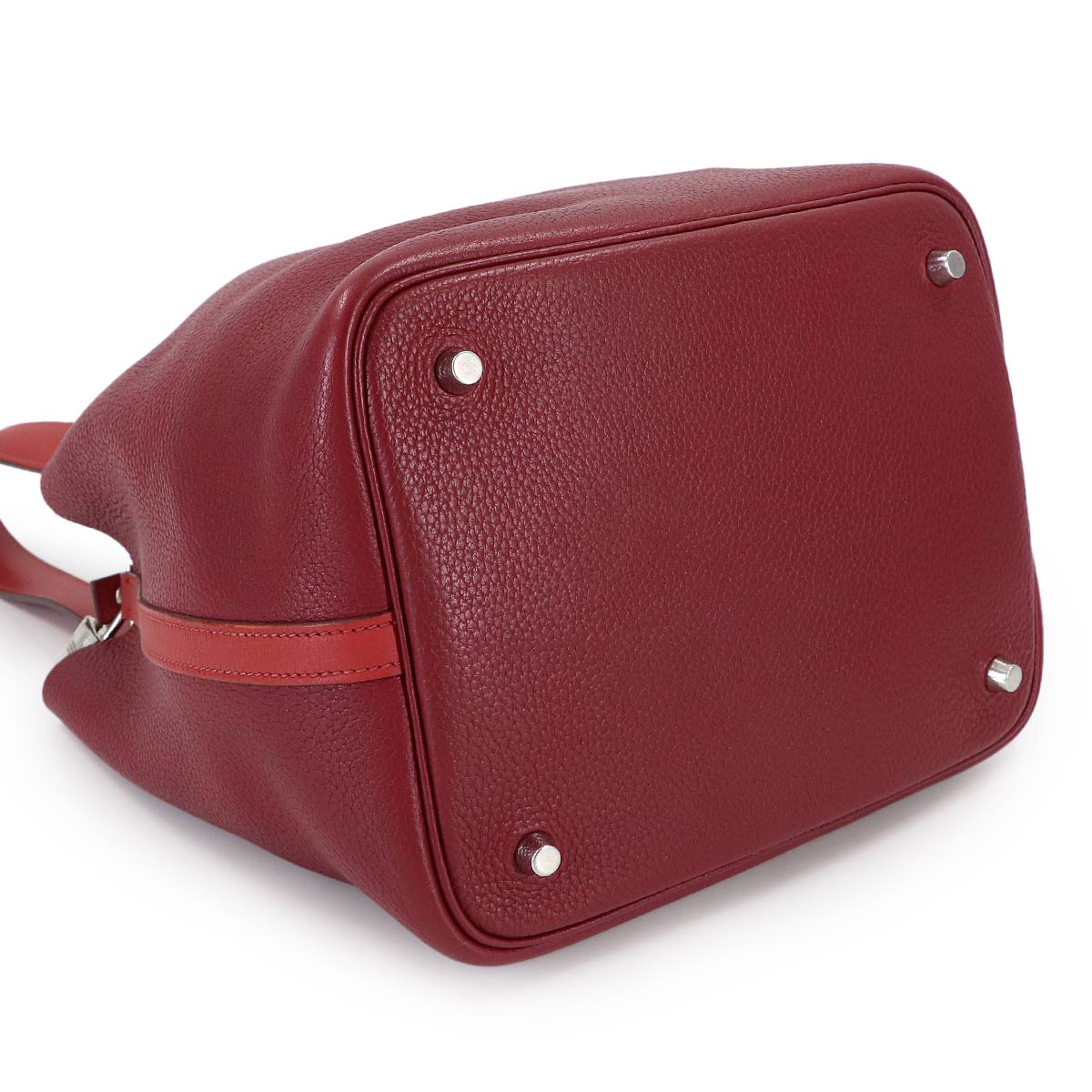 Picotin Lock Touch MM Hand Bag Taurillon Clemence Swift Rouge H