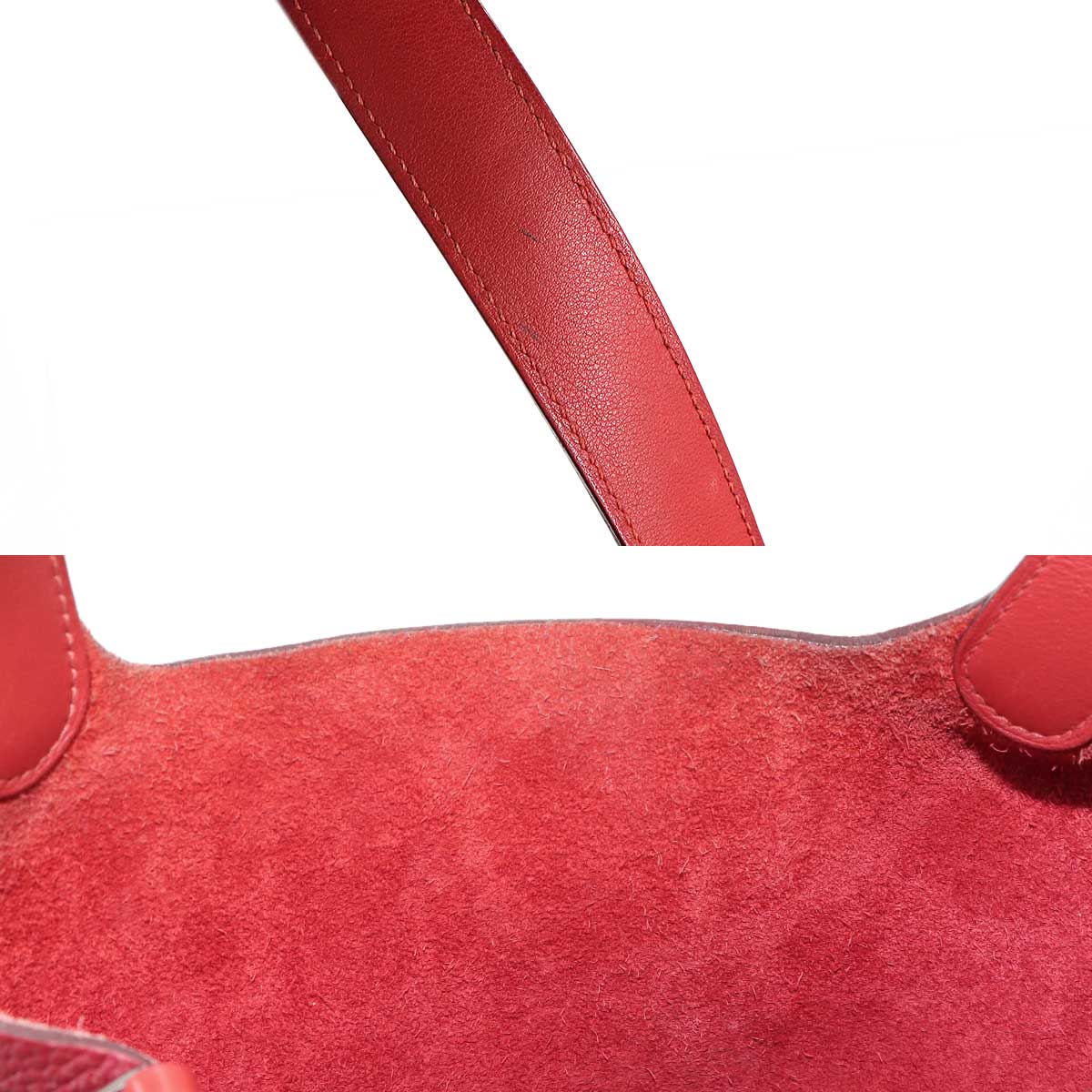 Picotin Lock Touch MM Hand Bag Taurillon Clemence Swift Rouge H