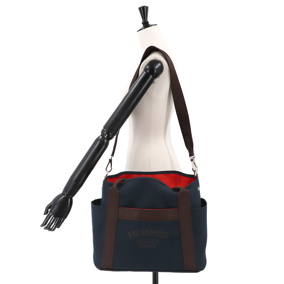 Sac De Pansage Groom 2way Tote Shoulder Bag Canvas Navy