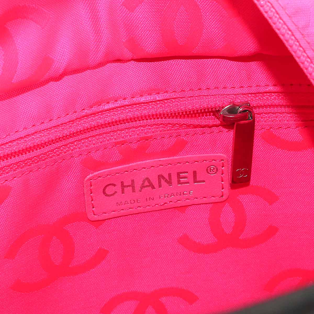 Cambon Line Medium Tote Bag Leather Enamel Black A25167 Purse