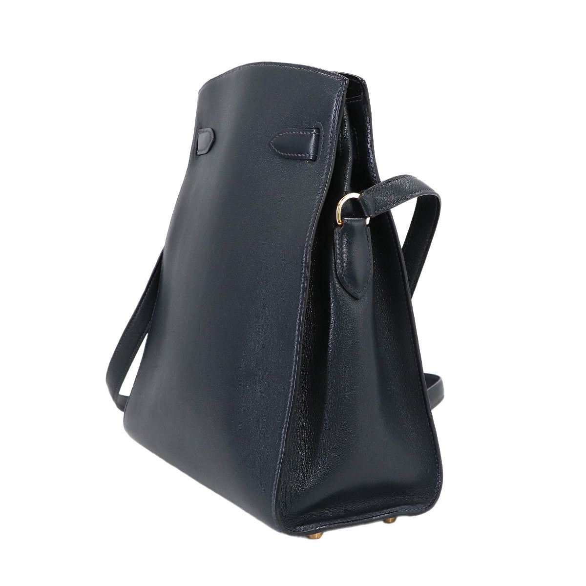 Kelly Sport MM Shoulder Bag Veau Gulliver Navy