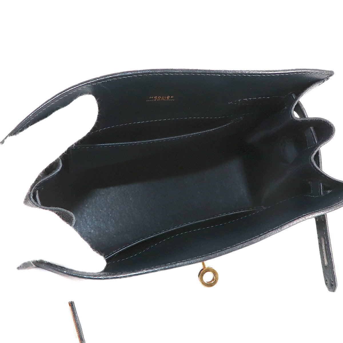 Kelly Sport MM Shoulder Bag Veau Gulliver Navy