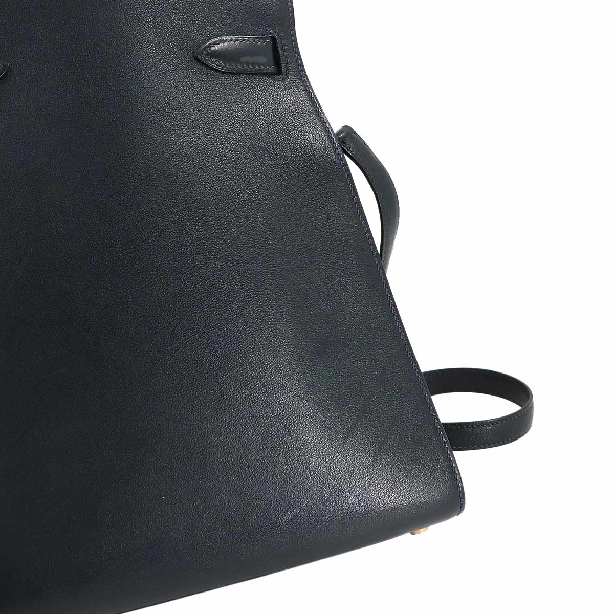 Kelly Sport MM Shoulder Bag Veau Gulliver Navy