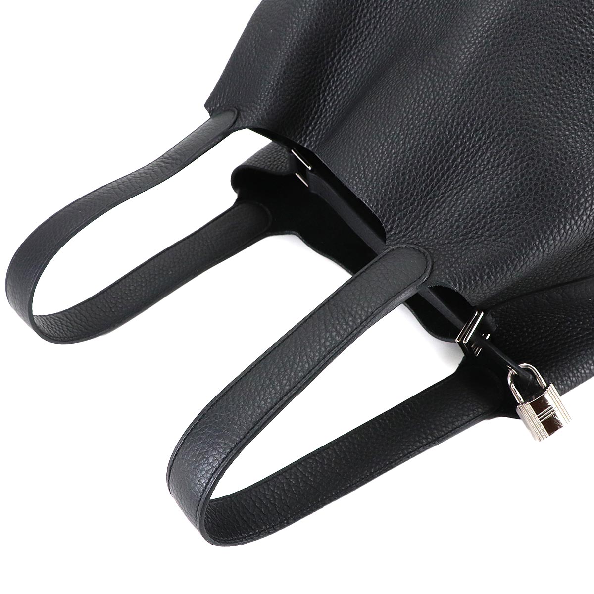 Picotin Lock GM Hand Bag Taurillon Clemence Black Purse