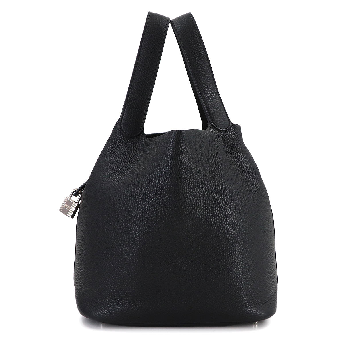 Picotin Lock GM Hand Bag Taurillon Clemence Black Purse
