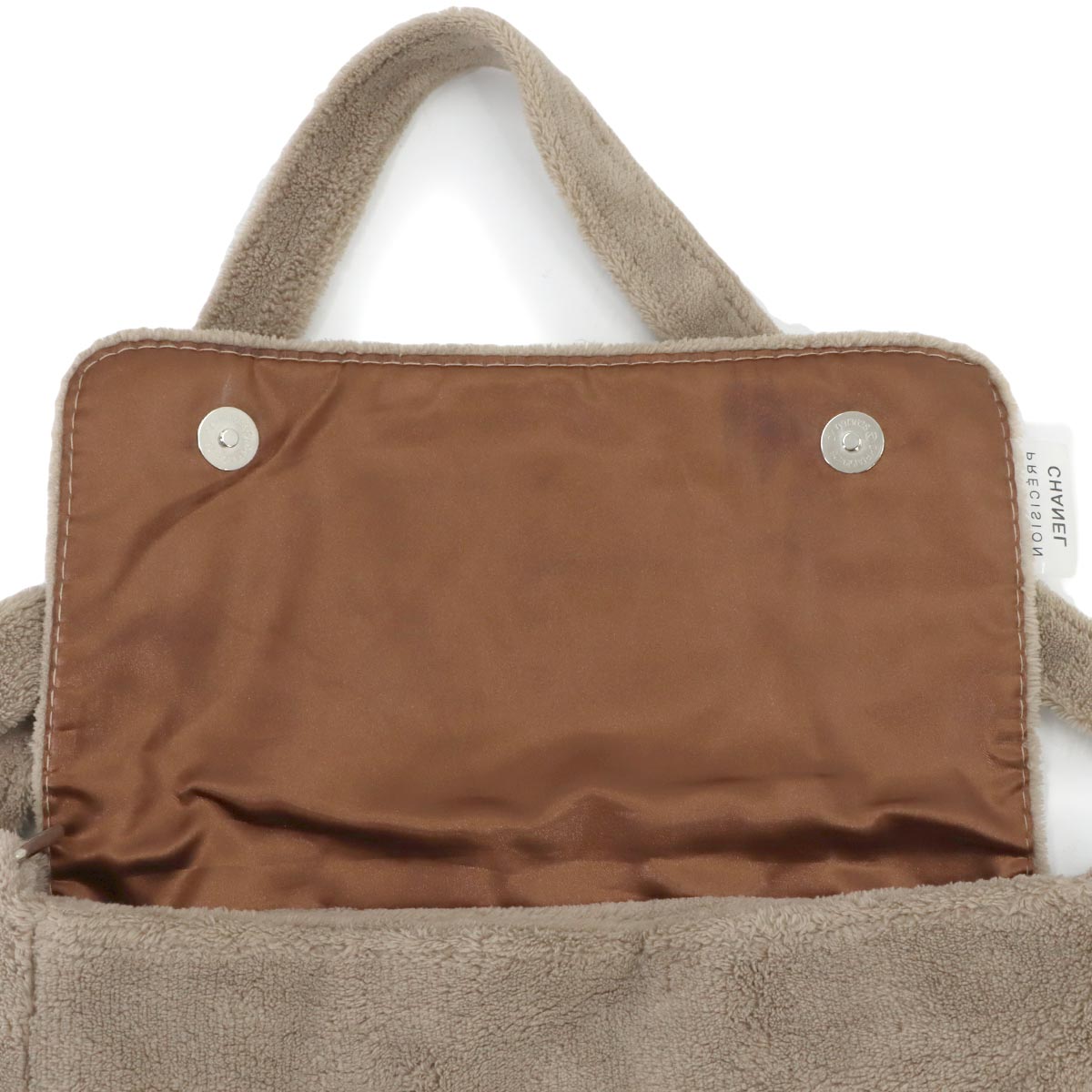 PRECISION Shoulder Bag Pile fabric Brown Coco Logos Purse