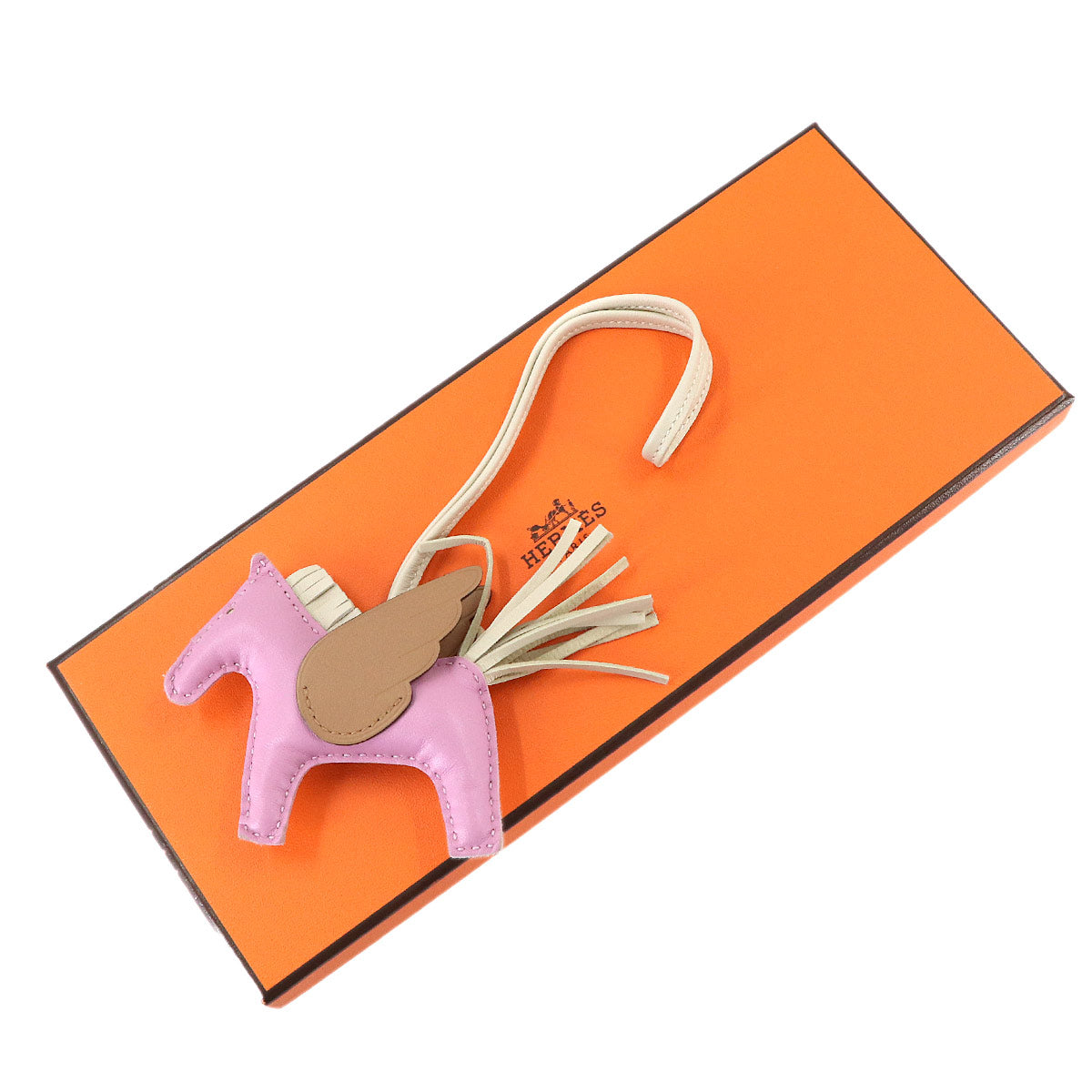 Rodeo Pegasus PM Bag Charm Agneau Milo Mauve sylvestre Craie