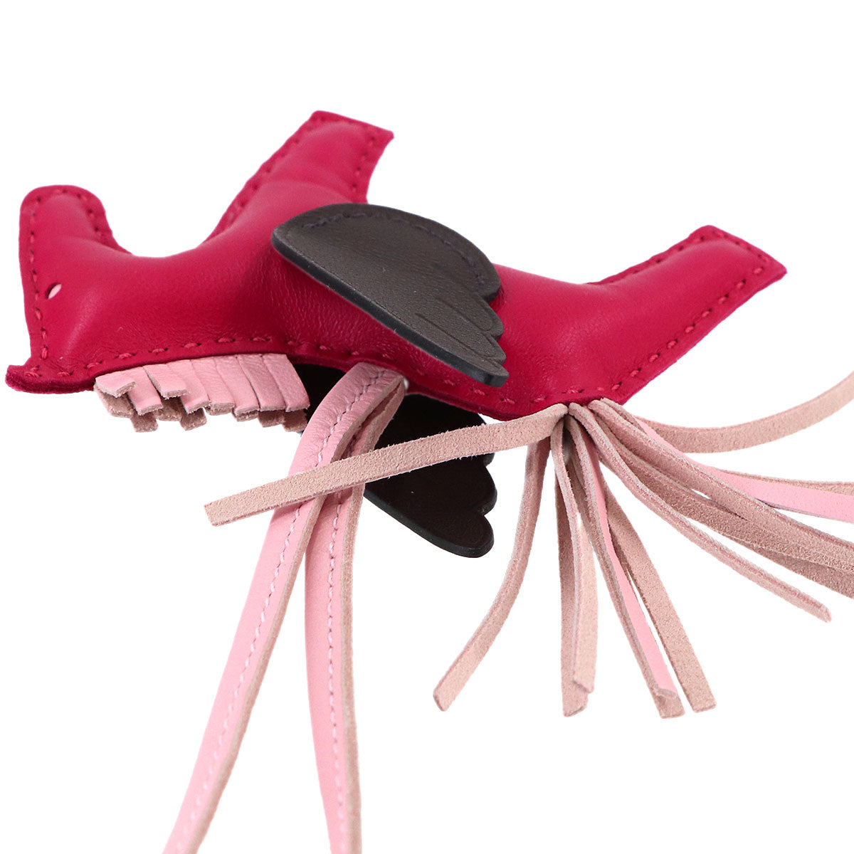 Rodeo Pegasus PM Bag Charm Agneau Milo Veau Swift Framboise