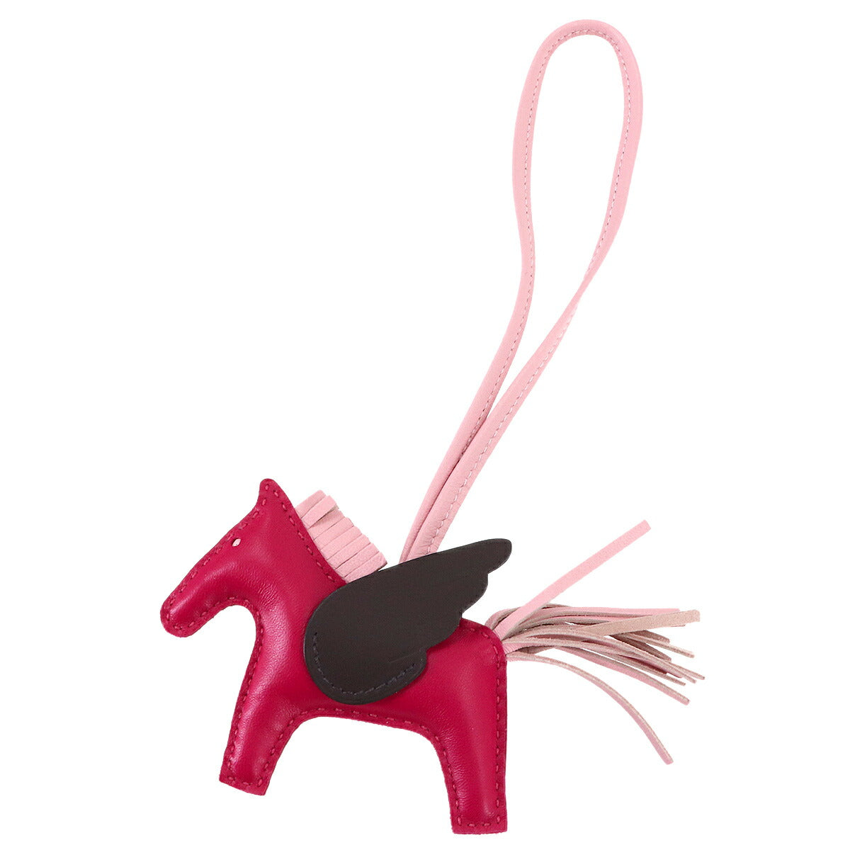 Rodeo Pegasus PM Bag Charm Agneau Milo Veau Swift Framboise