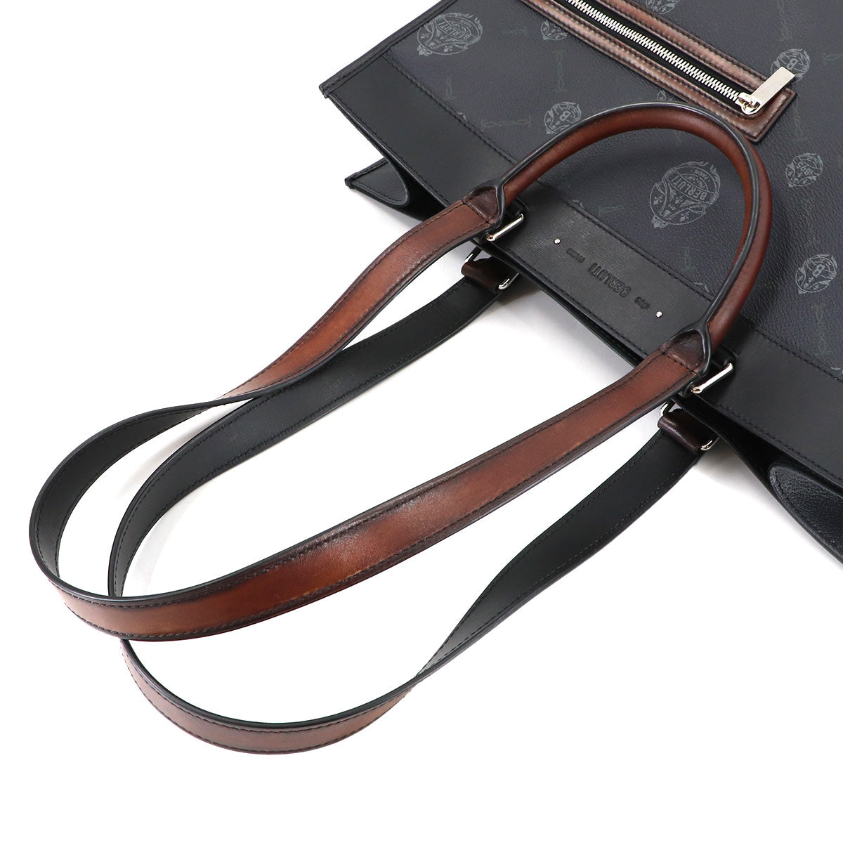 Ulysse Small 2way Tote Shoulder Bag PVC Leather Black Brown